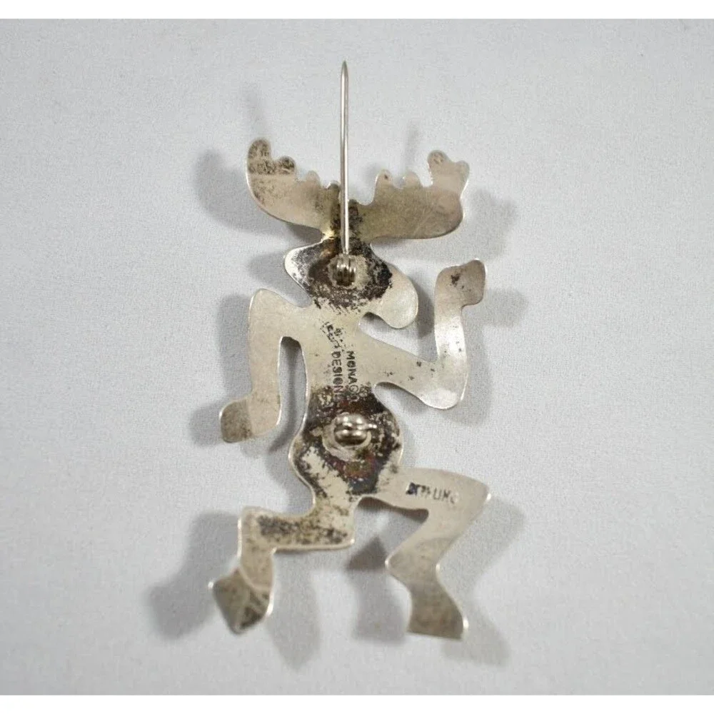 Monaco Designs Sterling Moose Brooch